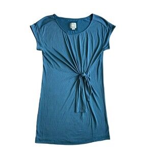 Anthropologie Maeve Womens Casieu Side Tie Dress Size S Green Minimalist Coastal